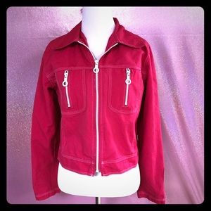 90s hot pink zipper jacket